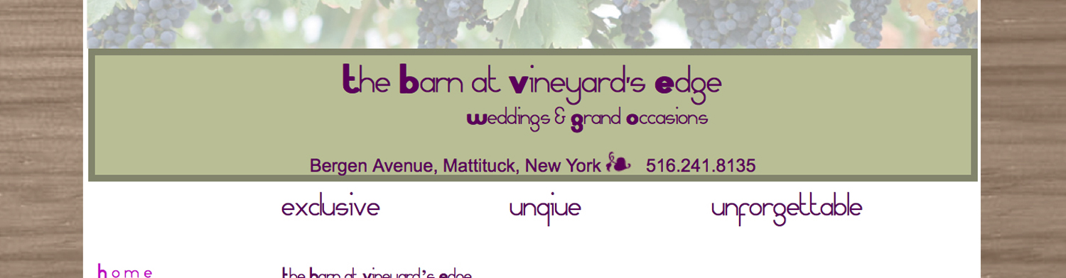 The Barn at Vineyards Edge Home Page